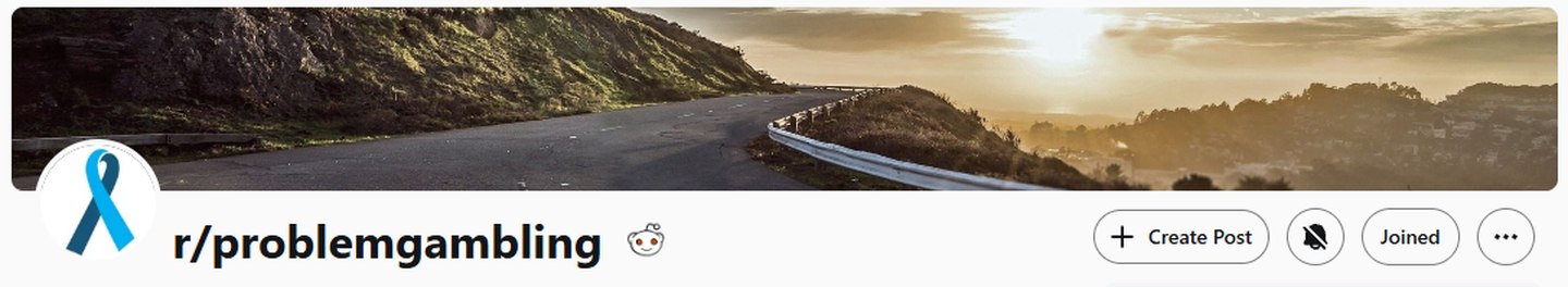 r/problemgambling subreddit banner
